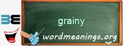 WordMeaning blackboard for grainy